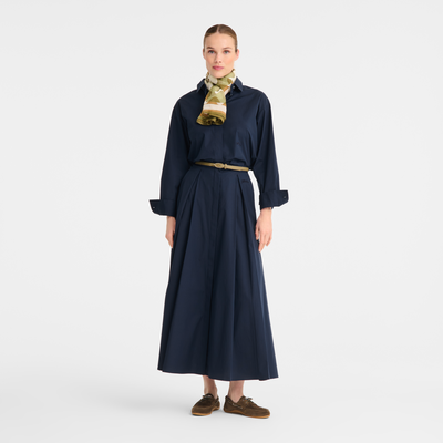 Shirt , Navy - Cotton poplin