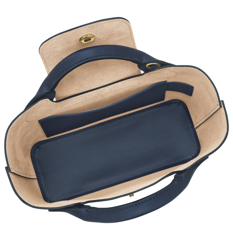 Épure XS Tote bag , Navy - Leather  - View 5 of  6