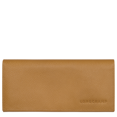 Le Foulonné Long continental wallet , Nutmeg - Leather