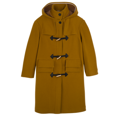 Duffle Coat , Nutmeg - Double-faced wool cloth