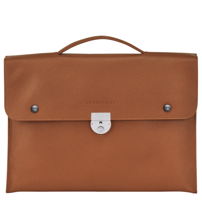 Le Foulonn&eacute; S Briefcase , Caramel - Leather  - View 1 of  5