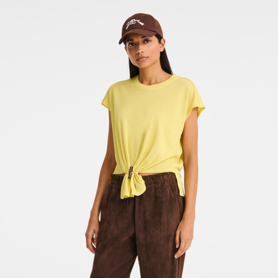 Top , Lime - Crepe jersey