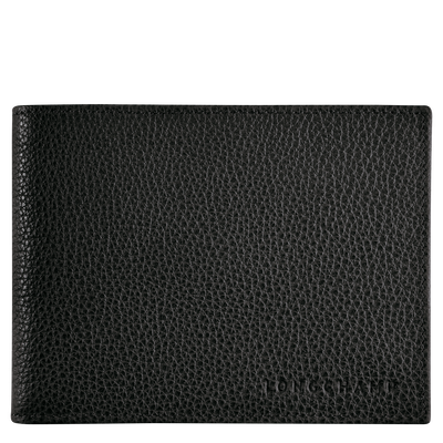 Le Foulonn&eacute; Wallet , Black - Leather