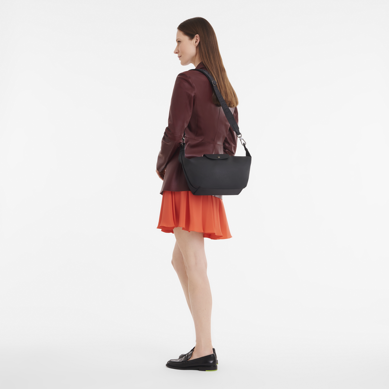 Le Pliage Xtra S Hobo bag , Black - Leather  - View 2 of  6