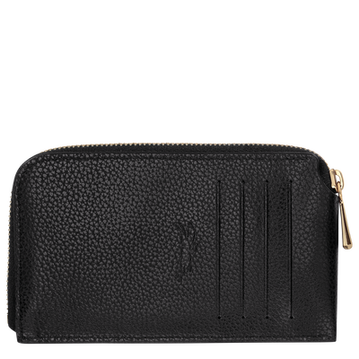 Le Foulonn&eacute; Card holder , Black - Leather