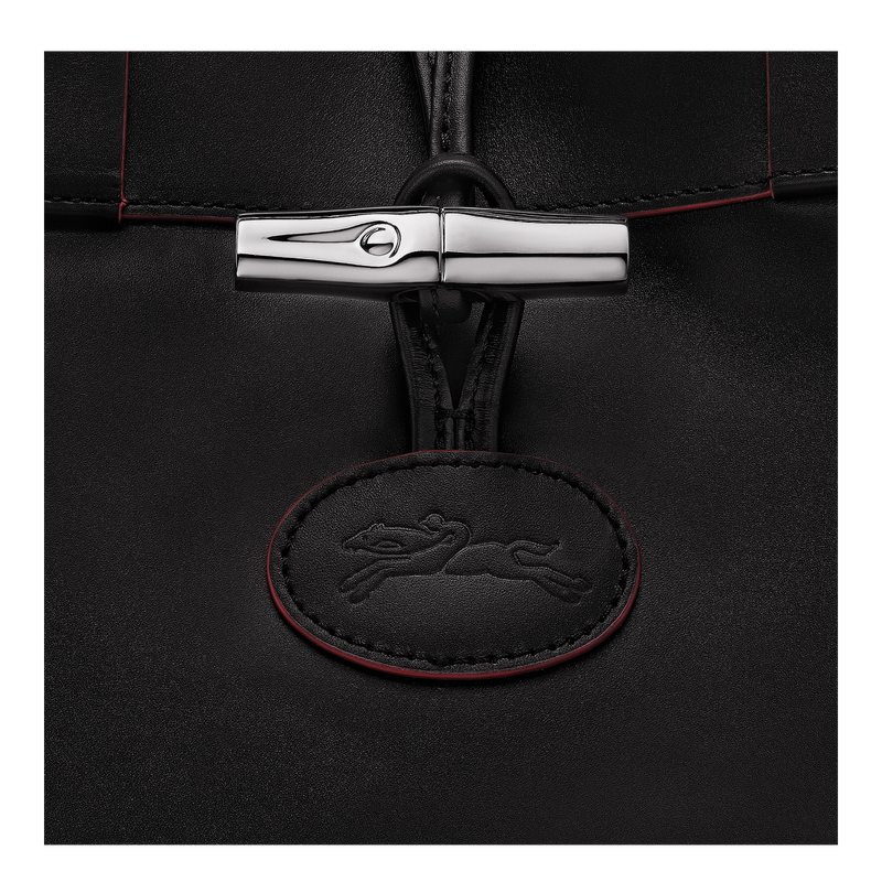 Le Roseau L Tote bag , Black - Leather  - View 4 of  4