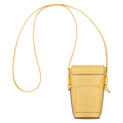 Épure Phone case with leather lace, Yellow Chick