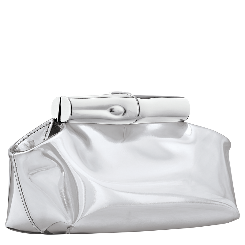 Le Roseau S Pouch , Silver - Leather  - View 3 of  6