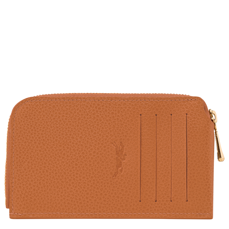 Le Foulonn&eacute; Card holder , Amber - Leather  - View 2 of  2