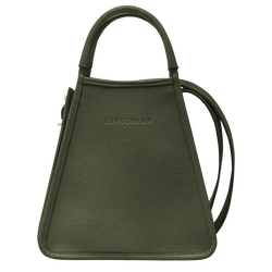 Le Foulonné S Handbag , Khaki - Leather