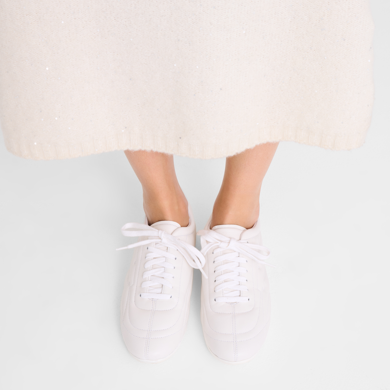 On-The-Go Sneakers , White - Leather  - View 2 of  7