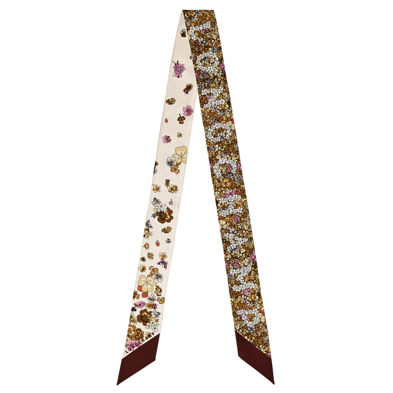 Frise Fleurie Headband , Burgundy - Silk  - View 1 of  1