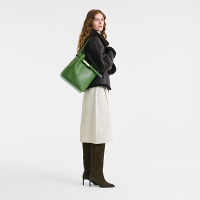 Le Smart L Shoulder bag , Matcha - Leather