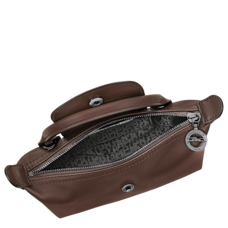 Le Pliage Xtra XS Pouch , Mocha - Leather  - View 4 of  5
