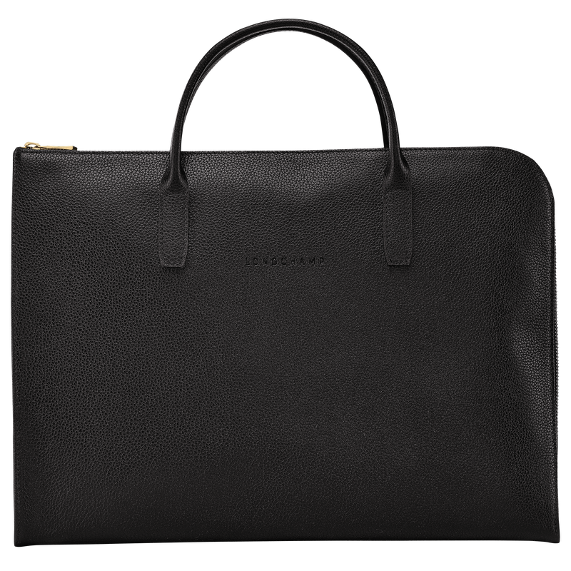 Le Foulonné S Briefcase , Black - Leather  - View 1 of  5