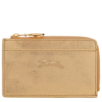 Le Pliage Xtra Card holder , Gold - Leather