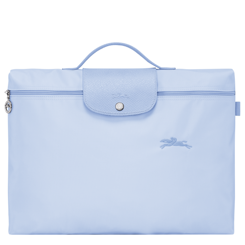 Le Pliage Green S Briefcase Sky Blue Recycled canvas Longchamp TH