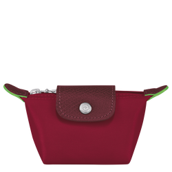 Le Pliage Green Coin purse , Red - Recycled canvas