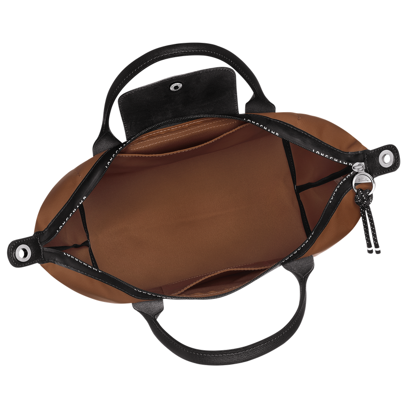 Le Pliage Energy L Handbag , Chocolate - Recycled canvas  - View 5 of  6