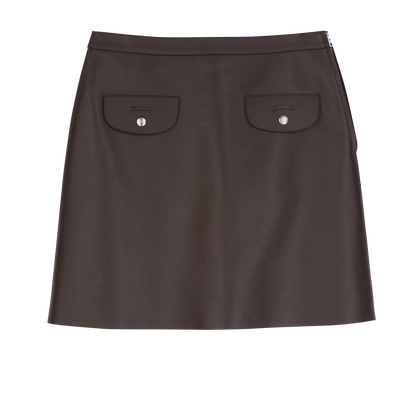 Skirt , Ebony - Leather