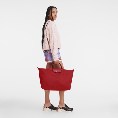 Le Pliage Green Travel bag L, Tomato