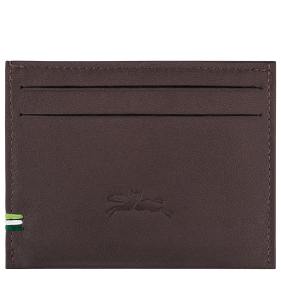 Longchamp sur Seine Card holder , Mocha - Leather