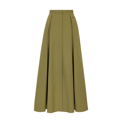 Midi skirt , Lichen - Cotton poplin