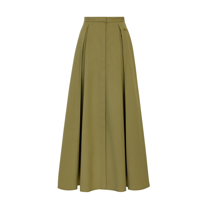 Midi skirt , Lichen - Cotton poplin  - View 1 of  5