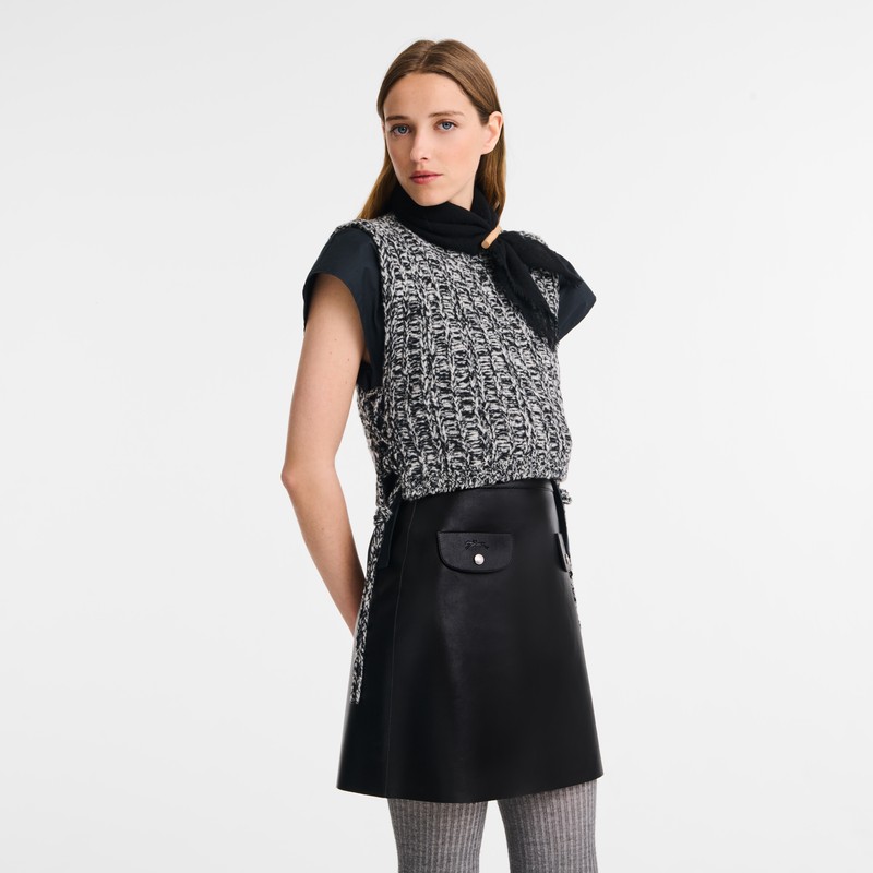 Skirt , Black - Leather  - View 3 of  4