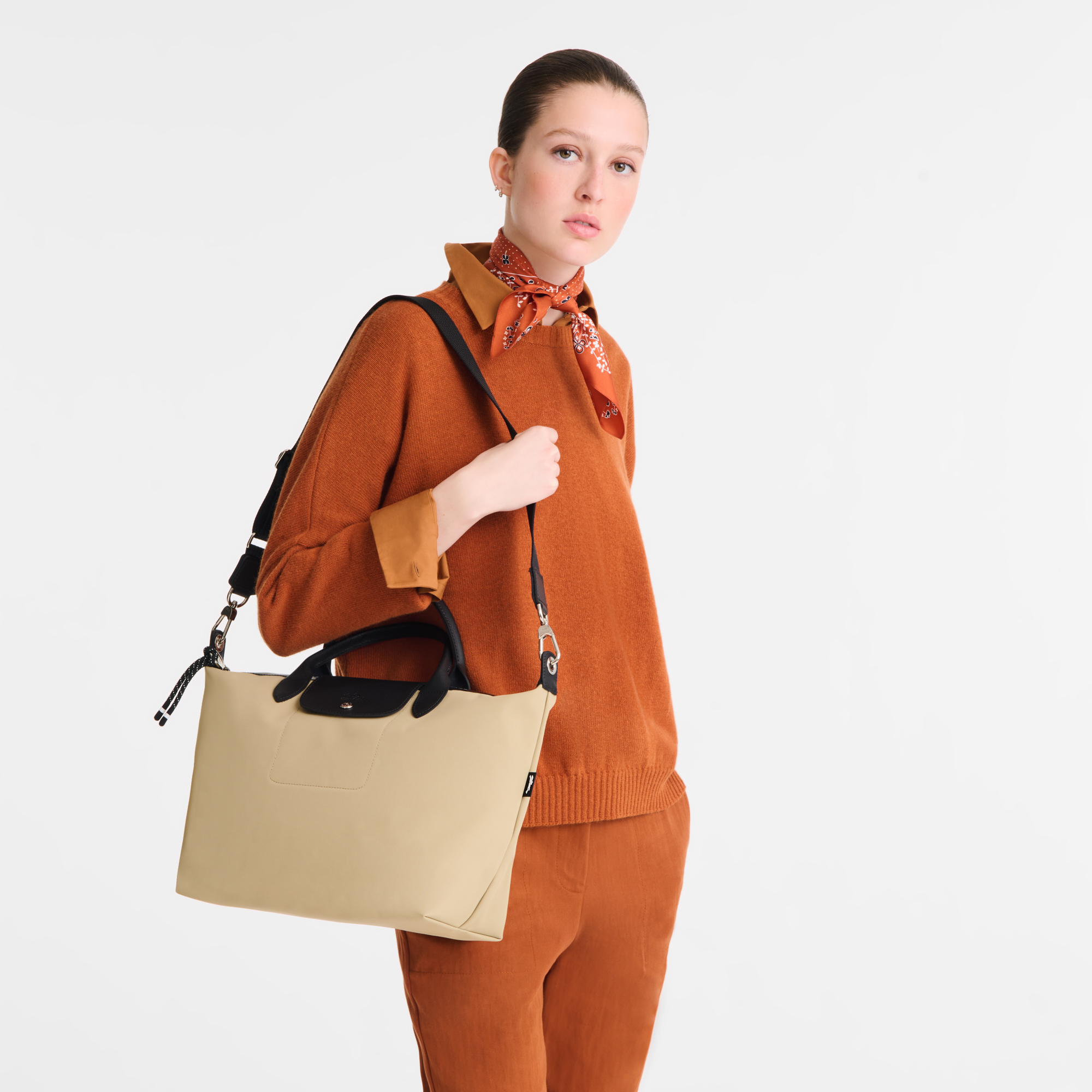 Le Pliage Energy L Handbag Clay - Recycled canvas | Longchamp TH
