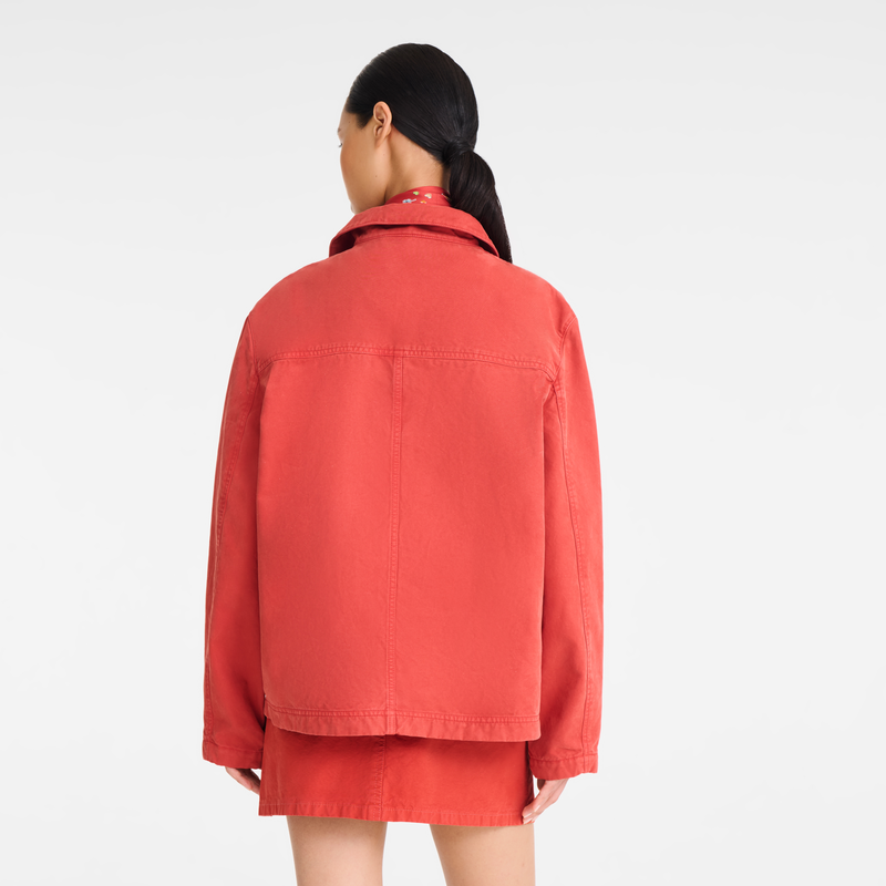 Jacket , Coral - Overdyed cotton  - View 3 of  5