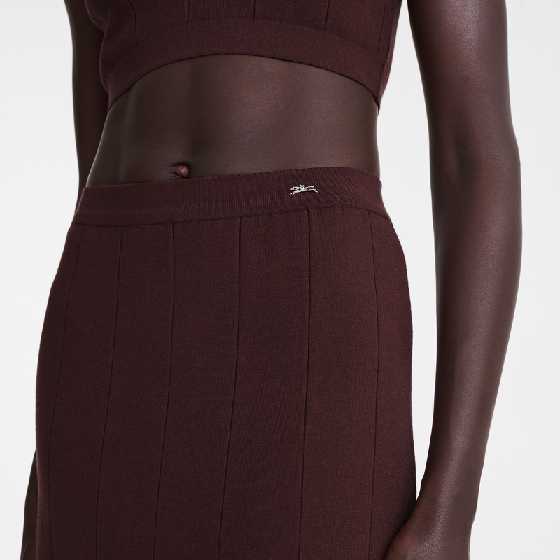 Midi skirt , Burgundy - OTHER  - View 5 of  5