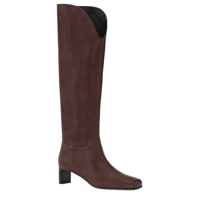 La Cavalière Heel boots , Mocha - Leather