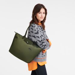 Le Pliage Green L Tote bag , Forest - Recycled canvas