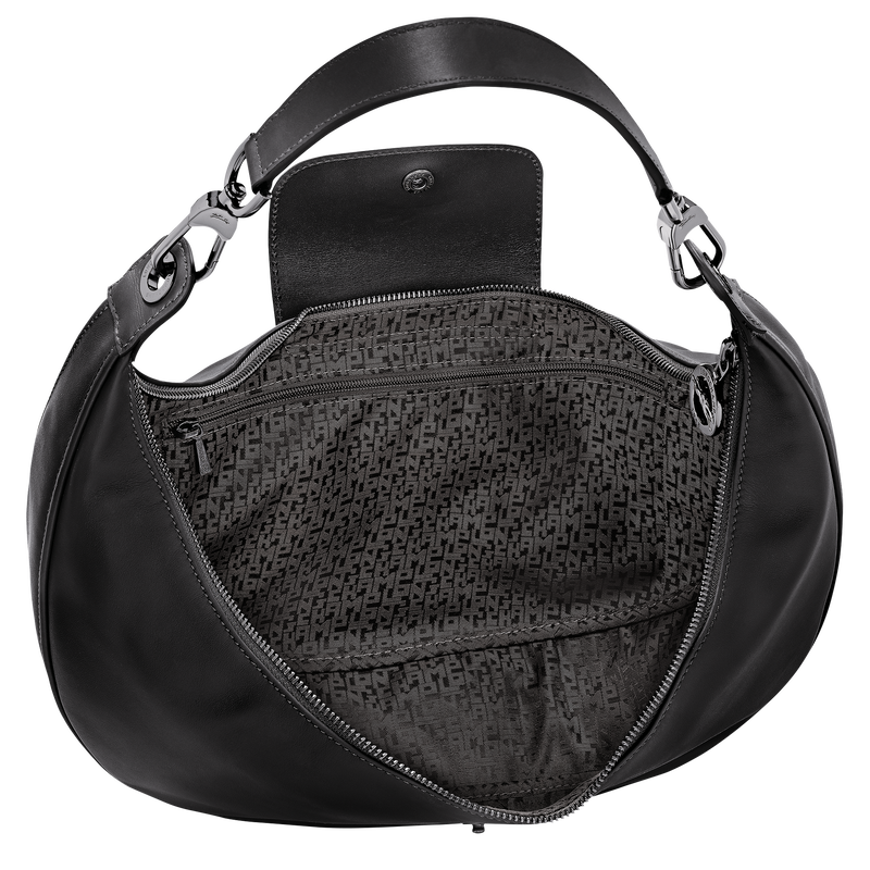 Le Pliage Xtra L Shoulder bag , Black - Leather  - View 5 of  6