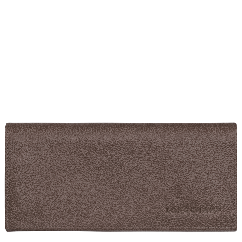 Le Foulonné Long continental wallet , Taupe - Leather  - View 1 of  3