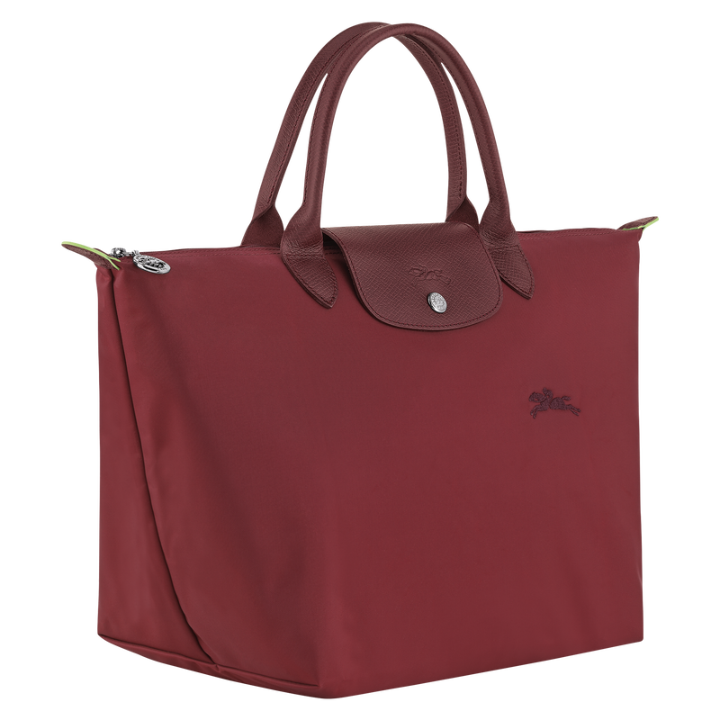 Le Pliage Green M Handbag , Pomegranate - Recycled canvas  - View 3 of  7