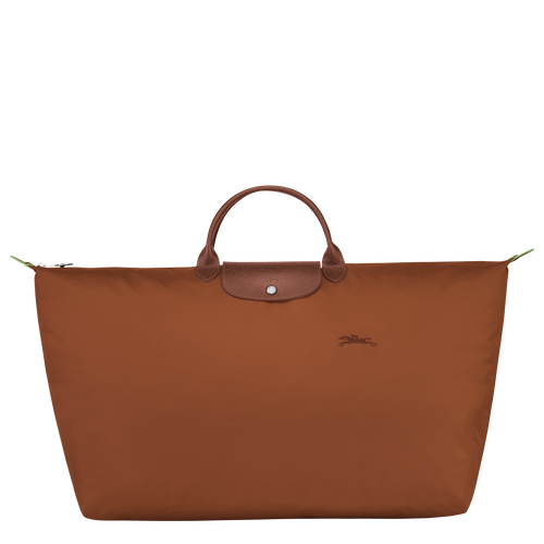 Le Pliage Green M Travel bag , Cognac - Recycled canvas - View 1 of  6