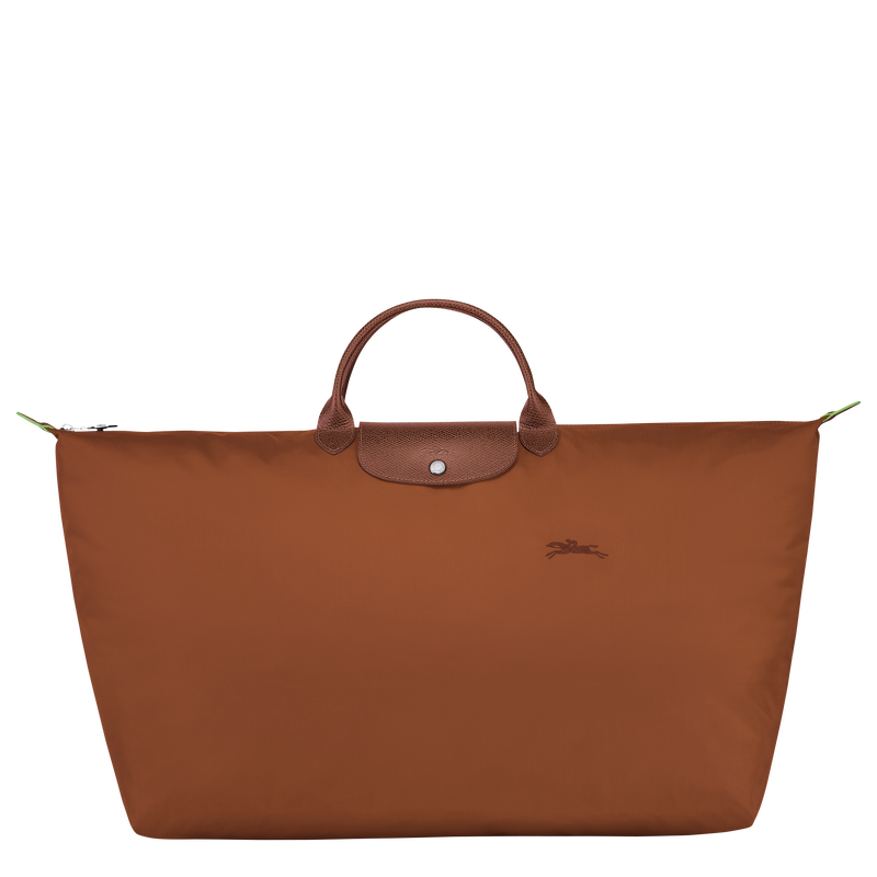 Le Pliage Green M Travel bag , Cognac - Recycled canvas  - View 1 of  6