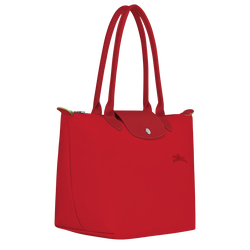 Le Pliage Green M Tote bag , Tomato - Recycled canvas