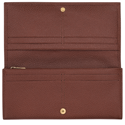 Le Foulonn&eacute; Long continental wallet, Coffee