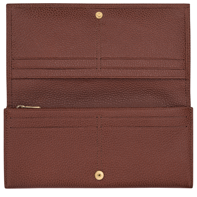 Le Foulonn&eacute; Long continental wallet , Coffee - Leather  - View 3 of  3