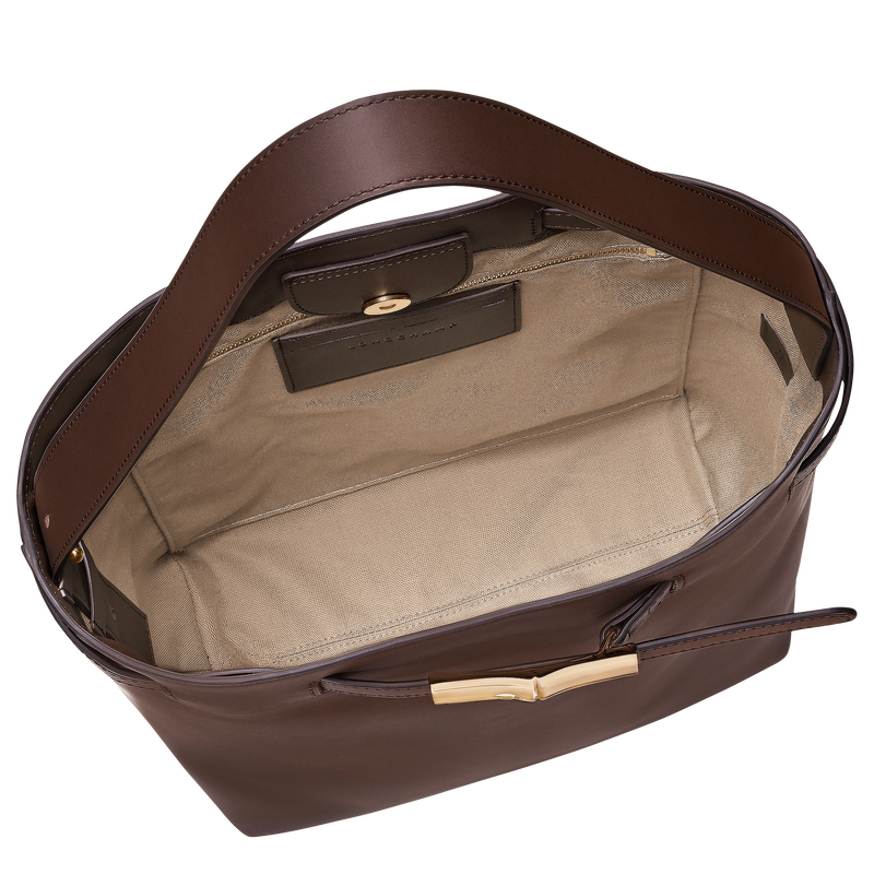 Le Smart Shoulder bag , Mocha - Leather  - View 5 of  6