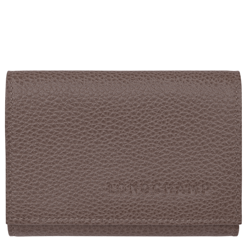 Le Foulonné Compact wallet , Taupe - Leather  - View 1 of  3