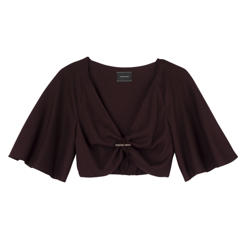 Top , Burgundy - Crepe  - View 1 of  6