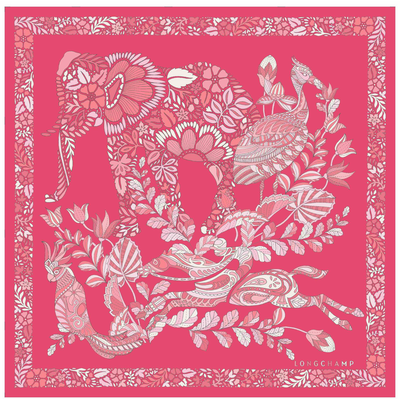 Silk scarf 50, Pink