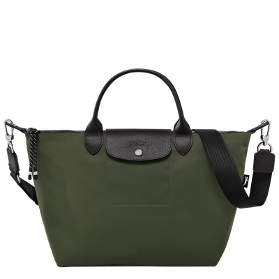 Le Pliage Energy L Handbag , Khaki - Recycled canvas