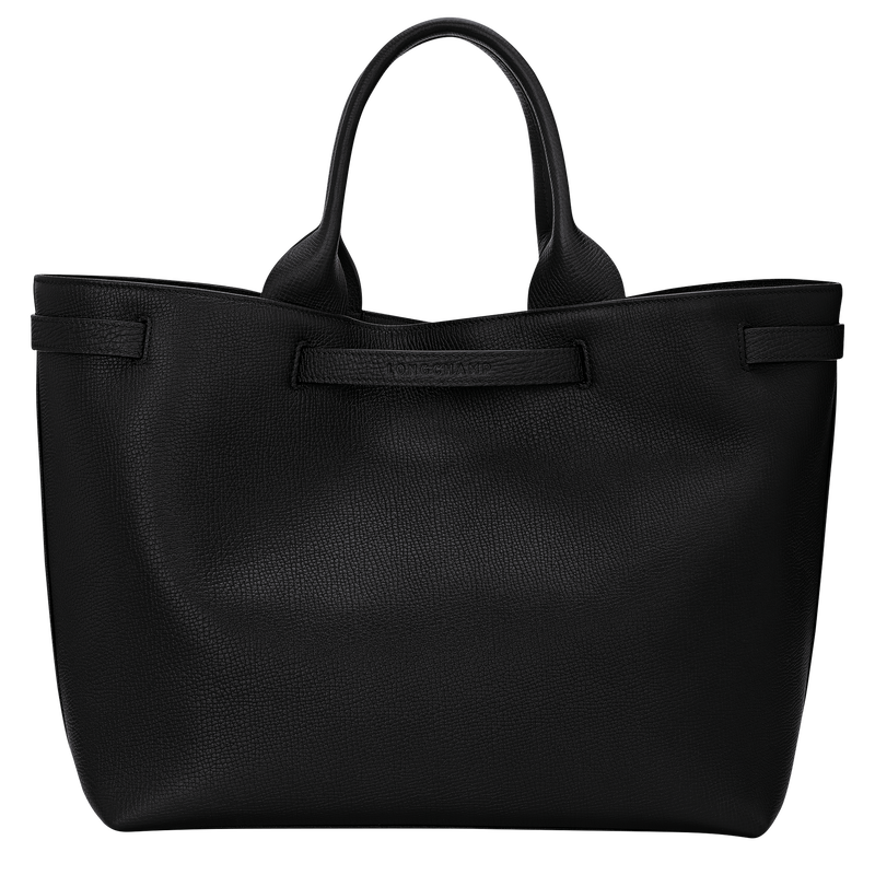 Le Smart L Tote bag , Black - Leather  - View 3 of  5