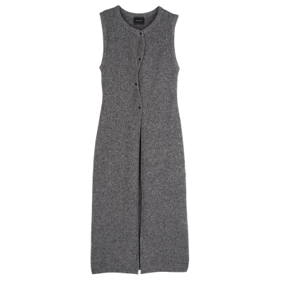 Sleeveless cardigan, Anthracite
