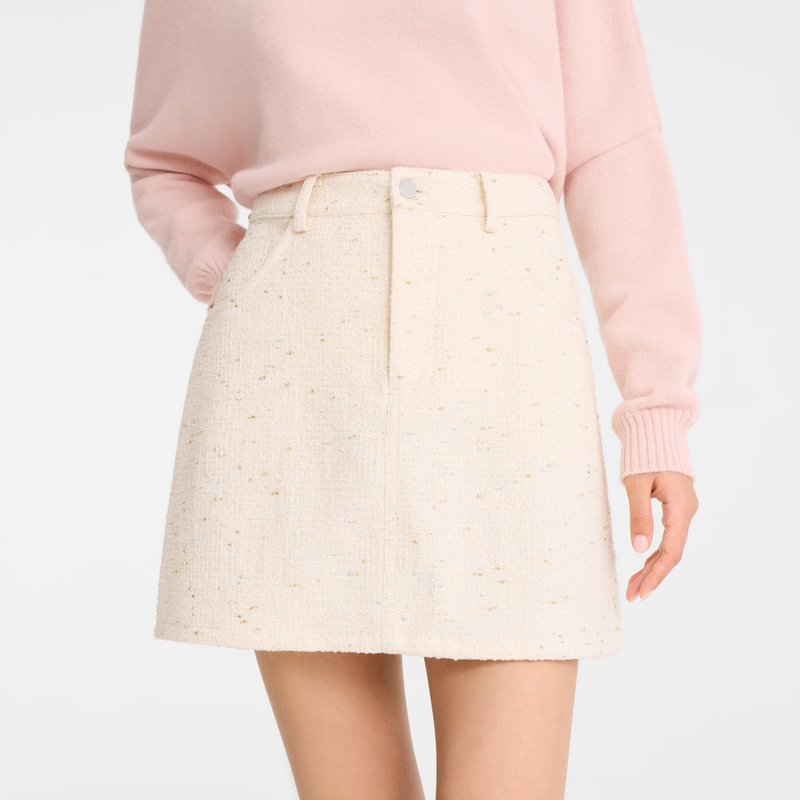 Skirt , Ivory - Tweed  - View 4 of  5